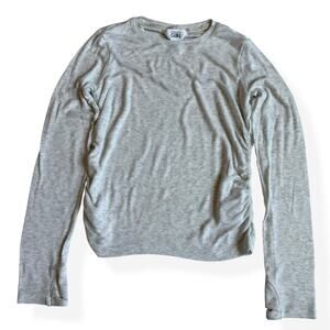 Athleta Girl Gray Modal Ruched Top Medium 8-10